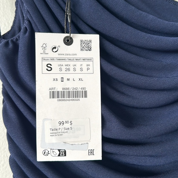 ZW Collection Asymmetric Navy Dress - Picture 4 of 4